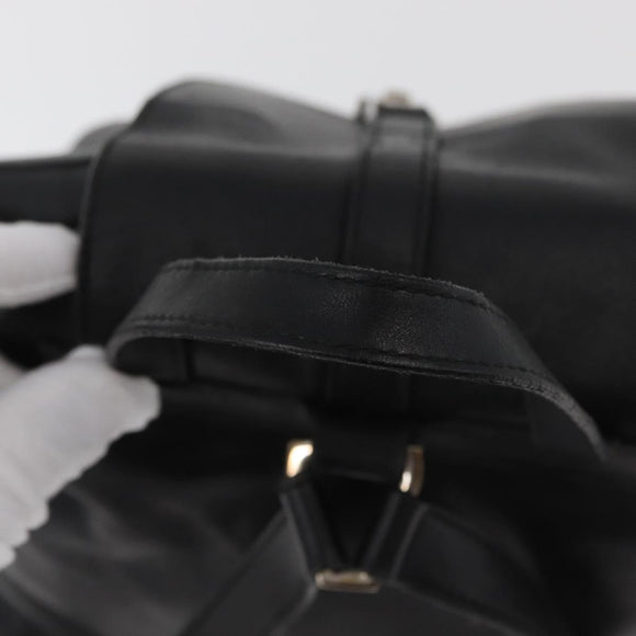 GUCCI Jackie Backpack Leather Black Silver 003 0245 Auth 181865A