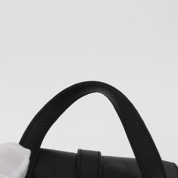 GUCCI Jackie Backpack Leather Black Silver 003 0245 Auth 181865A