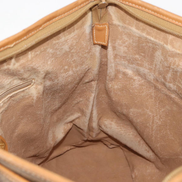GUCCI Micro GG Supreme Tote Bag PVC Beige Gold Auth 181868