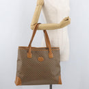 GUCCI Micro GG Supreme Tote Bag PVC Beige Gold Auth 181868-25