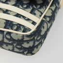 Christian Dior Trotter Canvas Shoulder Bag PVC Navy Silver Auth 181869A-14