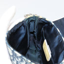 Christian Dior Trotter Canvas Shoulder Bag PVC Navy Silver Auth 181869A-21