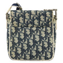 Christian Dior Trotter Canvas Shoulder Bag PVC Navy Silver Auth 181869A-2