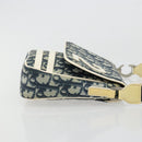 Christian Dior Trotter Canvas Shoulder Bag PVC Navy Silver Auth 181869A-3