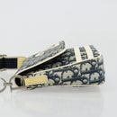 Christian Dior Trotter Canvas Shoulder Bag PVC Navy Silver Auth 181869A-4