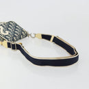 Christian Dior Trotter Canvas Shoulder Bag PVC Navy Silver Auth 181869A-7