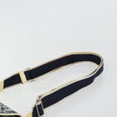 Christian Dior Trotter Canvas Shoulder Bag PVC Navy Silver Auth 181869A-8