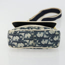 Christian Dior Trotter Canvas Shoulder Bag PVC Navy Silver Auth 181869A-5