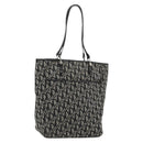 Christian Dior Trotter Canvas Tote Bag Black Silver Auth 181870A-1