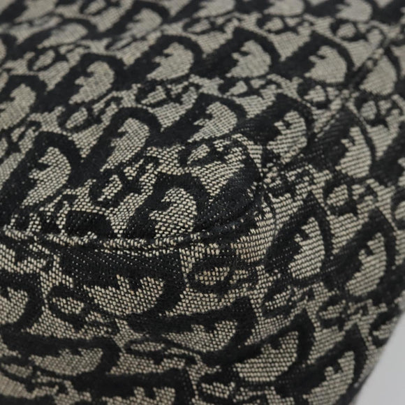 Christian Dior Trotter Canvas Tote Bag Black Silver Auth 181870A