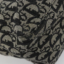 Christian Dior Trotter Canvas Tote Bag Black Silver Auth 181870A-16