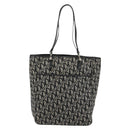 Christian Dior Trotter Canvas Tote Bag Black Silver Auth 181870A-13