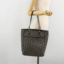 Christian Dior Trotter Canvas Tote Bag Black Silver Auth 181870A-23