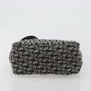 Christian Dior Trotter Canvas Tote Bag Black Silver Auth 181870A-5
