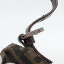 FENDI Zucca Canvas Mamma Baguette Shoulder Bag Black Brown Auth 181873SAM-9
