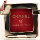 CHANEL Matelasse Taschenanhänger Lammleder Rot Gold CC Auth 181875SAM-17