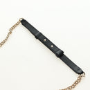 CHANEL Matelasse Boy Chanel Chain Wallet Bag Patent Black Gold CC Auth 181876SAM-10