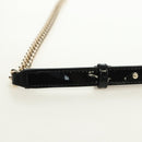 CHANEL Matelasse Boy Chanel Chain Wallet Bag Patent Black Gold CC Auth 181876SAM-9
