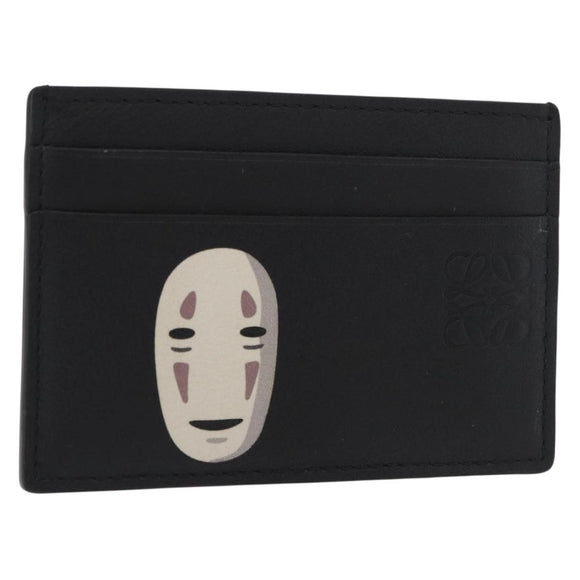 LOEWE Studio Ghibli Collaboration KAONASHI Card Case Leather Black Auth 181877SM