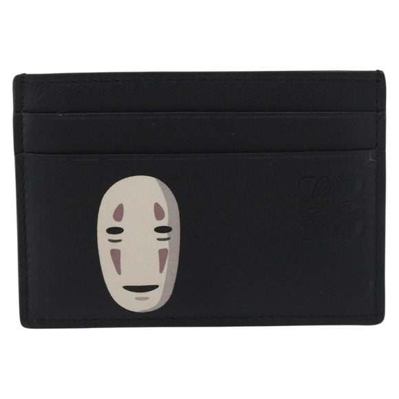 LOEWE Studio Ghibli Collaboration KAONASHI Card Case Leather Black Auth 181877SM