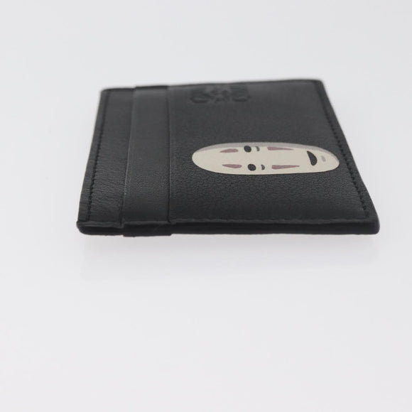 LOEWE Studio Ghibli Collaboration KAONASHI Card Case Leather Black Auth 181877SM