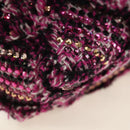 CHANEL Matelasse 21 Chain Shoulder Bag Tweed Pink Silver CC Auth 181879SAM-14
