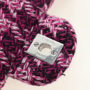 CHANEL Matelasse 21 Chain Shoulder Bag Tweed Pink Silver CC Auth 181879SAM-19