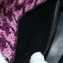 CHANEL Matelasse 21 Chain Shoulder Bag Tweed Pink Silver CC Auth 181879SAM-25