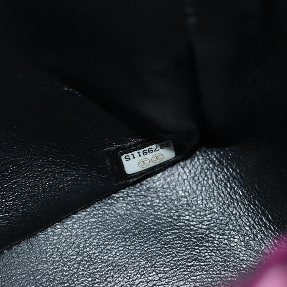CHANEL Matelasse 21 Chain Shoulder Bag Tweed Pink Silver CC Auth 181879SAM