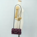 CHANEL Matelasse 21 Chain Shoulder Bag Tweed Pink Silver CC Auth 181879SAM-26
