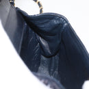 CHANEL Matelasse Chain Shoulder Bag Lamb Skin Navy Gold CC Auth 181880V-24