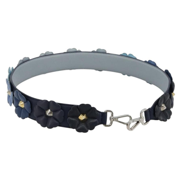 FENDI Shoulder Strap Leather 31.9"" Navy Auth 181881M