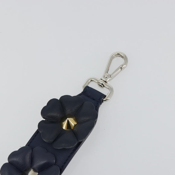 FENDI Shoulder Strap Leather 31.9"" Navy Auth 181881M