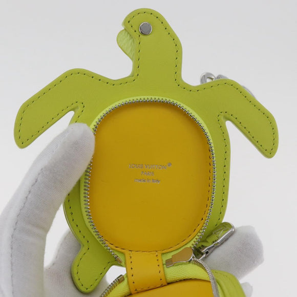 LOUIS VUITTON LV Turtle Tassenbedeltje Leer Geel M02526 LV Auth 181882SM