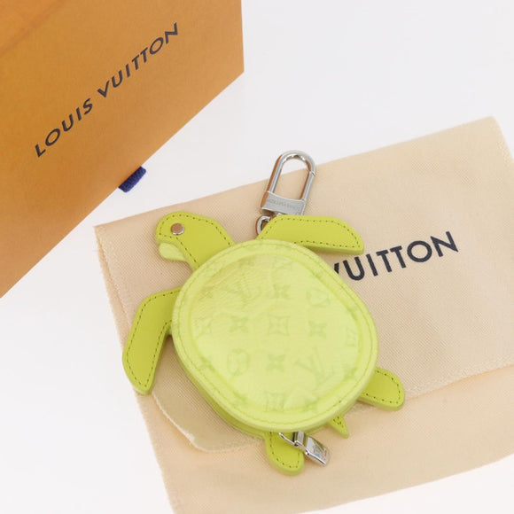 LOUIS VUITTON LV Turtle Tassenbedeltje Leer Geel M02526 LV Auth 181882SM