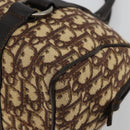 Christian Dior Trotter Canvas Hand Bag Brown Silver Auth 181890V-9