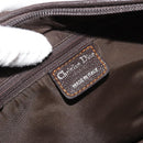 Christian Dior Trotter Canvas Hand Bag Brown Silver Auth 181890V-20