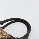 Christian Dior Trotter Canvas Hand Bag Brown Silver Auth 181890V-8