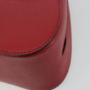 PRADA Hand Bag Safiano leather 2way Red Gold Auth 181893V-14
