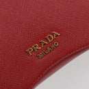PRADA Hand Bag Safiano leather 2way Red Gold Auth 181893V-16