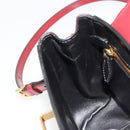 PRADA Hand Bag Safiano leather 2way Red Gold Auth 181893V-23