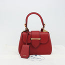 PRADA Hand Bag Safiano leather 2way Red Gold Auth 181893V-28