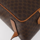 CELINE Macadam Canvas Backpack PVC Leather Brown Gold Auth 181895A-16