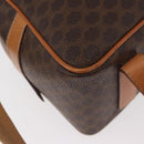 CELINE Macadam Canvas Backpack PVC Leather Brown Gold Auth 181895A-17