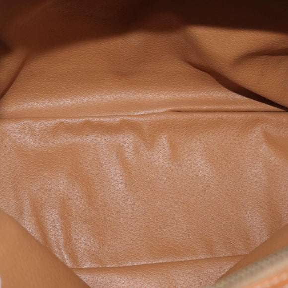 CELINE Macadam Canvas Backpack PVC Leather Brown Gold Auth 181895A