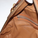 CELINE Macadam Canvas Backpack PVC Leather Brown Gold Auth 181895A-25