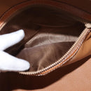 CELINE Macadam Canvas Backpack PVC Leather Brown Gold Auth 181895A-11