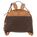 CELINE Macadam Canvas Backpack PVC Leather Brown Gold Auth 181895A-2