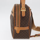 CELINE Macadam Canvas Backpack PVC Leather Brown Gold Auth 181895A-3