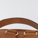 CELINE Macadam Canvas Backpack PVC Leather Brown Gold Auth 181895A-8